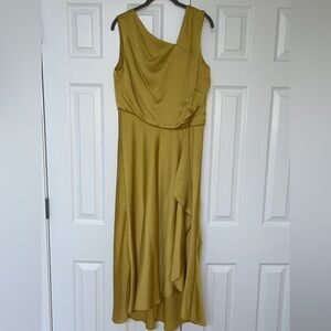 Women’s Taylor Midi Dress in Mustard Yellow Color